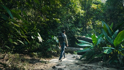 Viggo Rey, on fieldwork in the peatswamp forests of Borneo