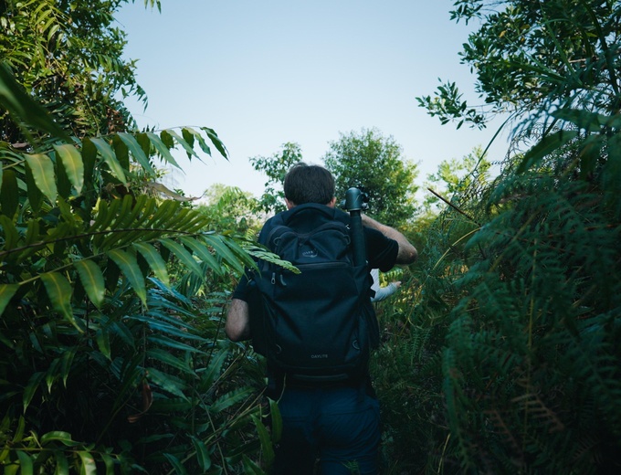 PhD student on fieldwork in Borneo